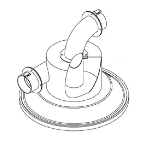 Pokrywa separator do pyłów szkic
